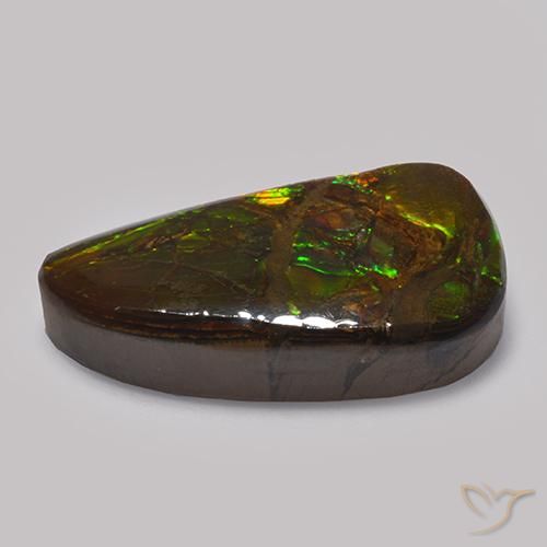 Ammolite Gemstone in 22.5 x 12.9 mm Size for Sale, Ammolite Stone in Multicolor Color