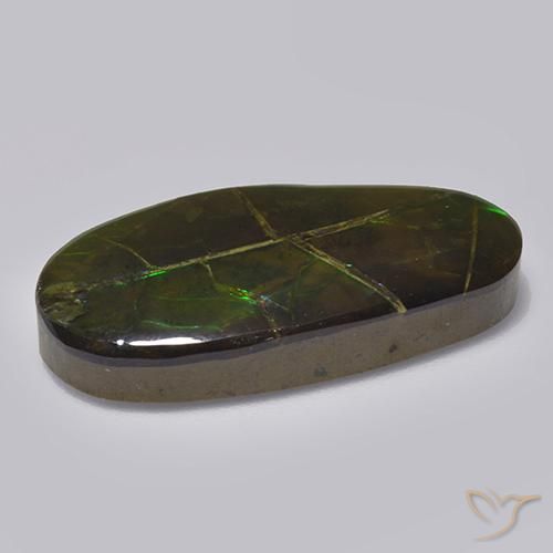 Ammolite Gemstone in 27 x 13.5 mm Size for Sale, Ammolite Stone in Multicolor Color