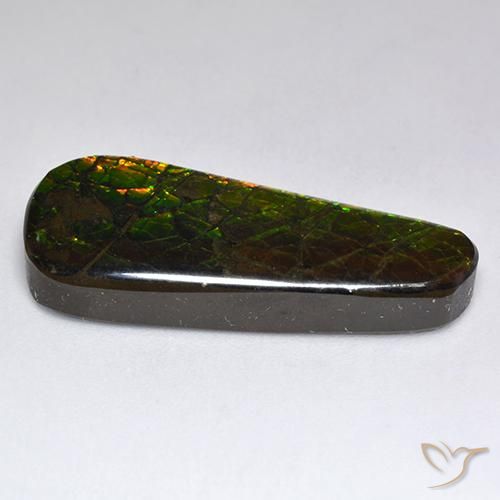 Ammolite Gemstone in 28 x 12 mm Size for Sale, Ammolite Stone in Multicolor Color