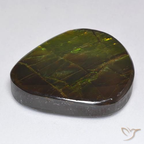 Ammolite Gemstone in 21.1 x 20 mm Size for Sale, Ammolite Stone in Multicolor Color