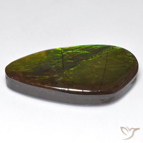 Ammolite Gemstone in 28.9 x 16.9 mm Size for Sale, Ammolite Stone in Multicolor Color