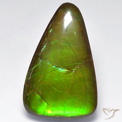 16.16 ct Multicolor Ammolite Stone, Natural Ammolite in Fancy Cabochon Shape for Sale