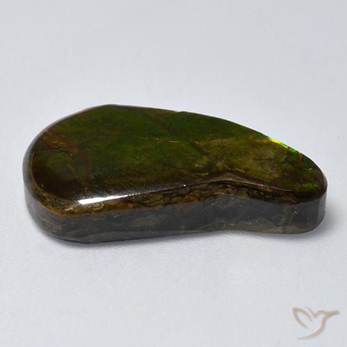 Ammolite Gemstone in 23.5 x 13.8 mm Size for Sale, Ammolite Stone in Multicolor Color