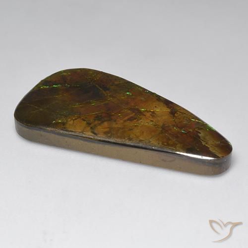 Ammolite Gemstone in 34.3 x 16.8 mm Size for Sale, Ammolite Stone in Multicolor Color