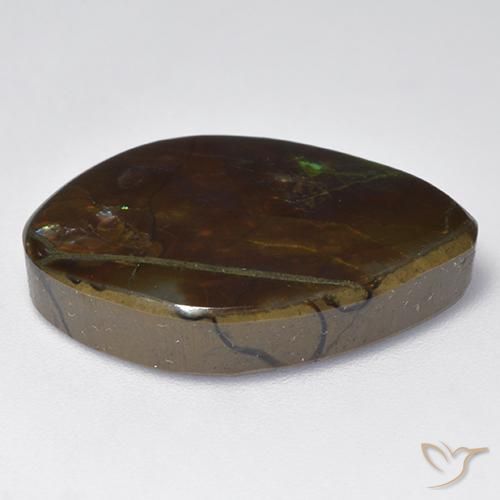 Ammolite Gemstone in 22 x 15.5 mm Size for Sale, Ammolite Stone in Multicolor Color