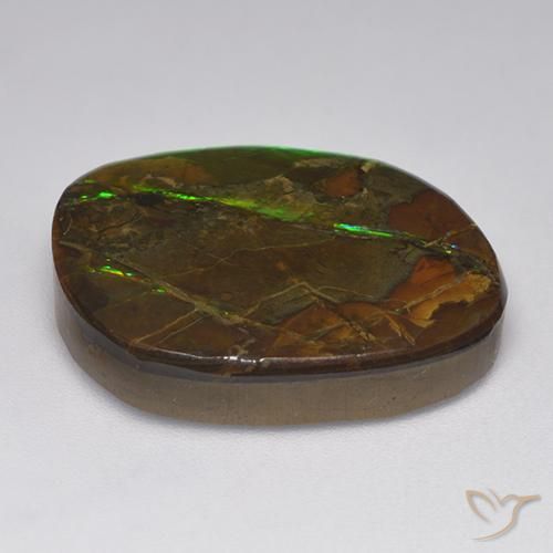 Ammolite Gemstone in 23.4 x 18.6 mm Size for Sale, Ammolite Stone in Multicolor Color