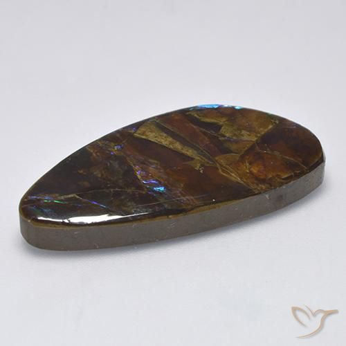 Ammolite Gemstone in 32.2 x 15.7 mm Size for Sale, Ammolite Stone in Multicolor Color