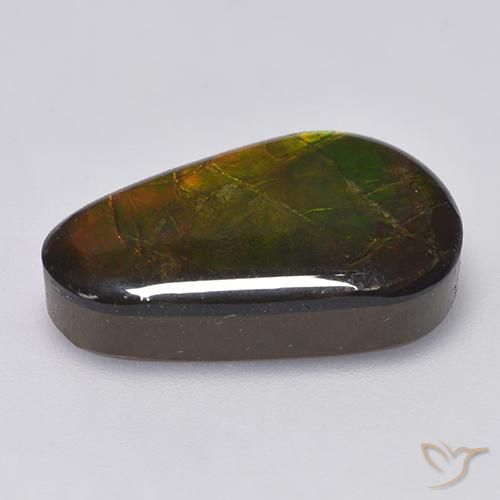 Ammolite Gemstone in 21.1 x 13 mm Size for Sale, Ammolite Stone in Multicolor Color