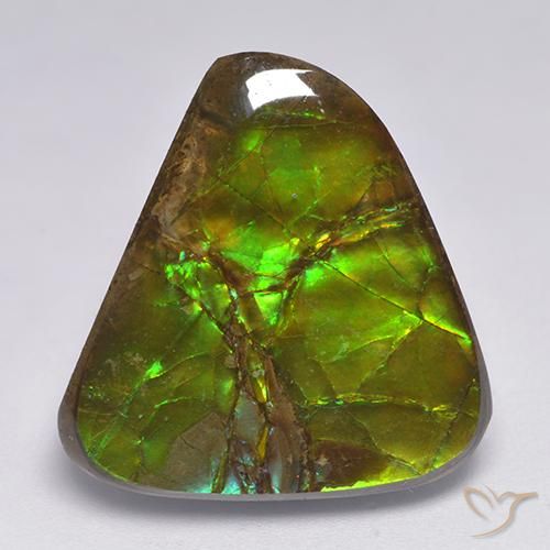 17.90 ct Multicolor Ammolite Stone, Natural Ammolite in Fancy Cabochon Shape for Sale