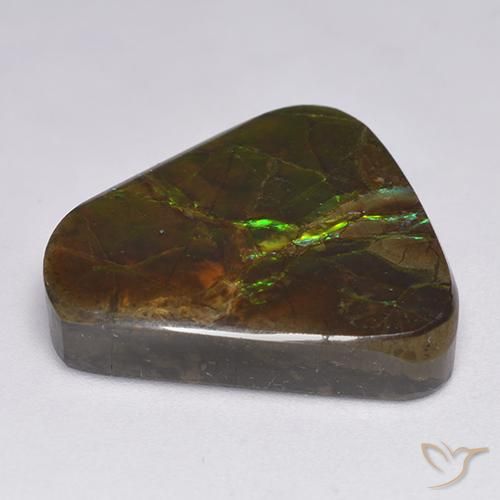 Ammolite Gemstone in 20.9 x 20 mm Size for Sale, Ammolite Stone in Multicolor Color