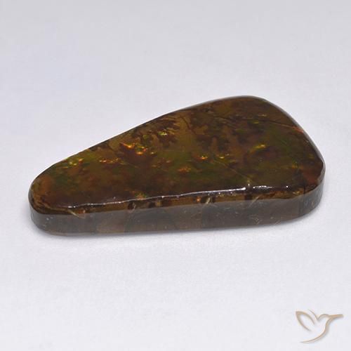 Ammolite Gemstone in 28 x 15.9 mm Size for Sale, Ammolite Stone in Multicolor Color