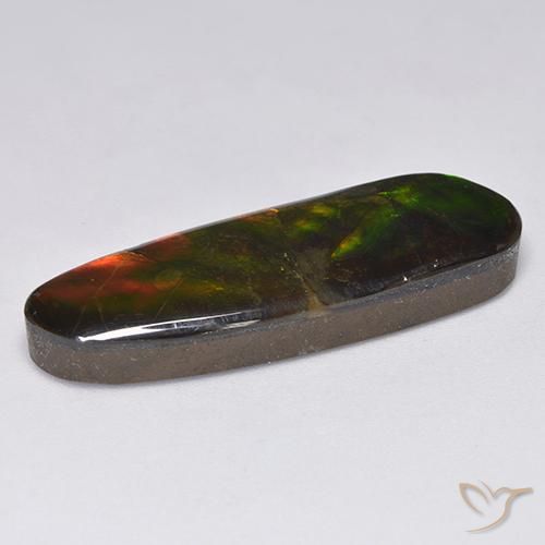 Ammolite Gemstone in 30 x 9.7 mm Size for Sale, Ammolite Stone in Multicolor Color