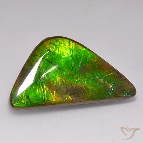 17.71 ct Multicolor Ammolite Stone, Natural Ammolite in Fancy Cabochon Shape for Sale