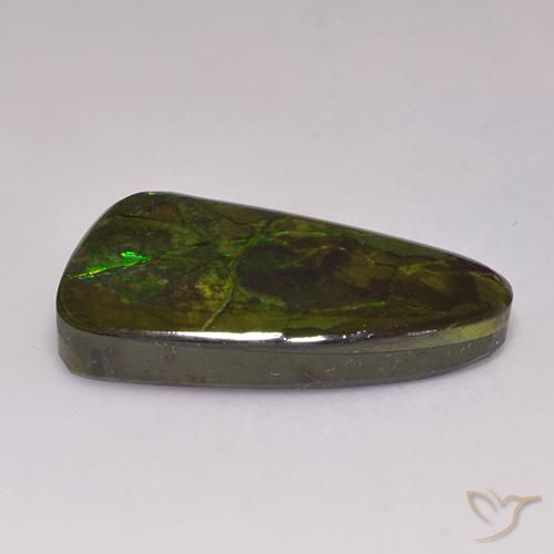 Ammolite Gemstone in 26.1 x 15.8 mm Size for Sale, Ammolite Stone in Multicolor Color