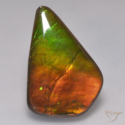 20.30 ct Multicolor Ammolite Stone, Natural Ammolite in Fancy Cabochon Shape for Sale