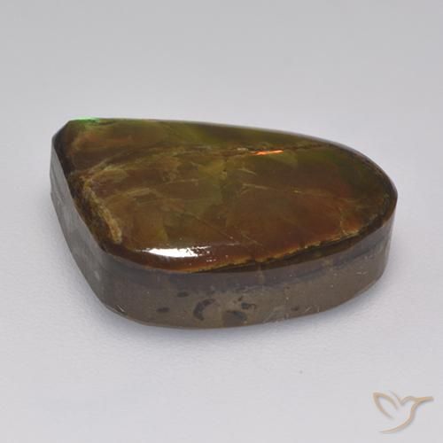 Ammolite Gemstone in 15.7 x 13.8 mm Size for Sale, Ammolite Stone in Multicolor Color