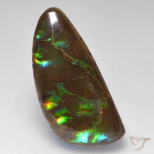 Ammolite Gemstone in 21.9 x 10.3 mm Size for Sale, Ammolite Stone in Multicolor Color