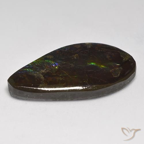 Ammolite Gemstone in 29.9 x 16.8 mm Size for Sale, Ammolite Stone in Multicolor Color
