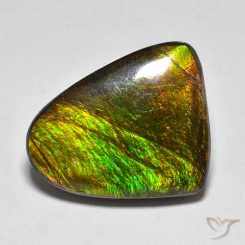 10.20 ct Multicolor Ammolite Gemstone, Ammolite Gem in Fancy Cabochon Shape for Sale.