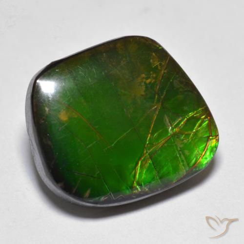 11.10 ct Multicolor Ammolite Stone, Natural Ammolite in Fancy Cabochon Shape for Sale