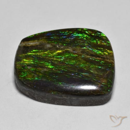 Ammolite Gemstone in 20.1 x 16.9 mm Size for Sale, Ammolite Stone in Multicolor Color