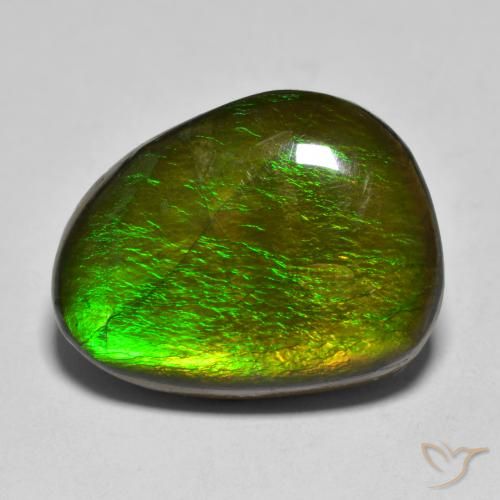 11.23 ct Fancy Ammolite, 18.8 x 14.5 mm From Canada, Photo A