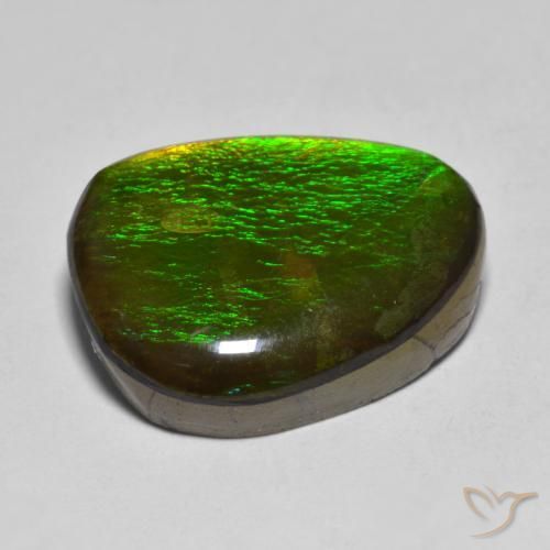 Ammolite Gemstone in 18.8 x 14.5 mm Size for Sale, Ammolite Stone in Multicolor Color