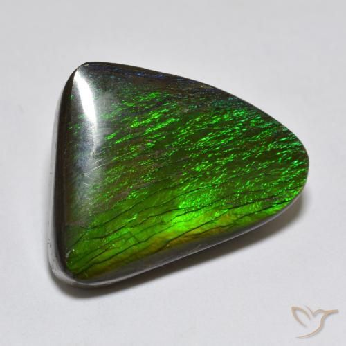13.96 ct Multicolor Ammolite Stone, Natural Ammolite in Fancy Cabochon Shape for Sale