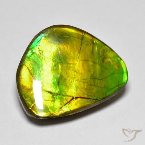 11.11 ct Multicolor Ammolite Stone, Natural Ammolite in Fancy Cabochon Shape for Sale