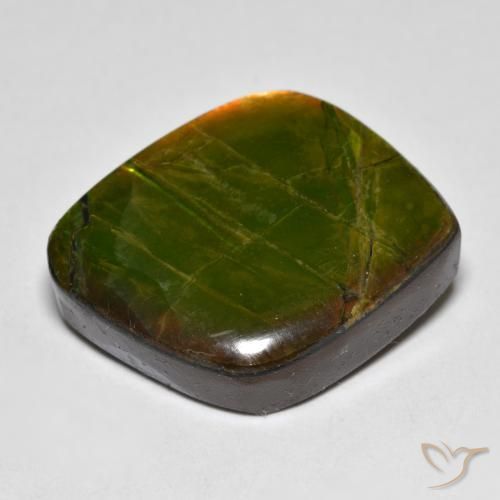 Ammolite Gemstone in 21.6 x 18.1 mm Size for Sale, Ammolite Stone in Multicolor Color