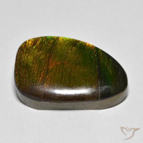 Ammolite Gemstone in 19.9 x 13.1 mm Size for Sale, Ammolite Stone in Multicolor Color