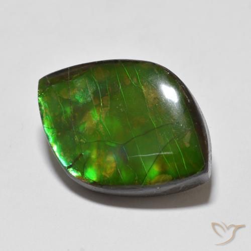 10.24 ct Multicolor Ammolite Stone, Natural Ammolite in Fancy Cabochon Shape for Sale