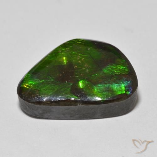 Ammolite Gemstone in 19.7 x 14.2 mm Size for Sale, Ammolite Stone in Multicolor Color