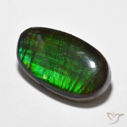 11.20 ct Multicolor Ammolite Stone, Natural Ammolite in Fancy Cabochon Shape for Sale
