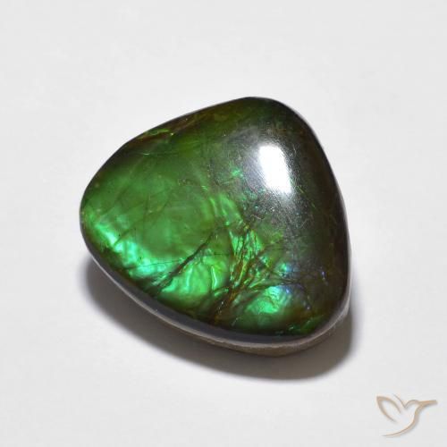 10.69 ct Multicolor Ammolite Stone, Natural Ammolite in Fancy Cabochon Shape for Sale