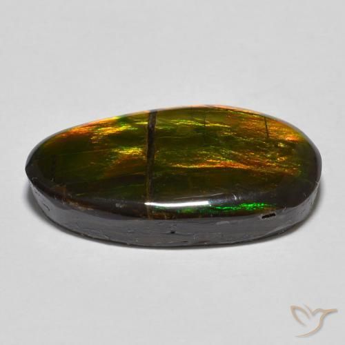 Ammolite Gemstone in 22.7 x 12 mm Size for Sale, Ammolite Stone in Multicolor Color