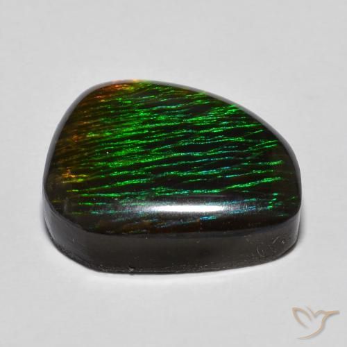 Ammolite Gemstone in 18.1 x 15.5 mm Size for Sale, Ammolite Stone in Multicolor Color