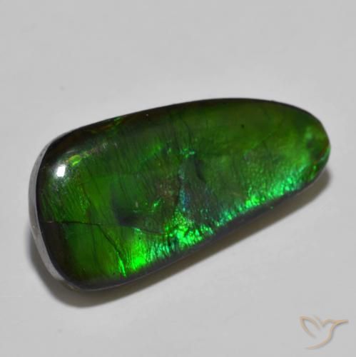 11.49 ct Multicolor Ammolite Stone, Natural Ammolite in Fancy Cabochon Shape for Sale