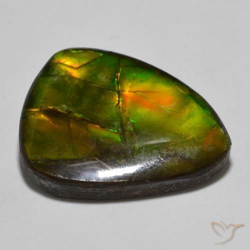 Ammolite Gemstone in 22.5 x 17.4 mm Size for Sale, Ammolite Stone in Multicolor Color