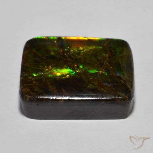 Ammolite Gemstone in 17.7 x 14.2 mm Size for Sale, Ammolite Stone in Multicolor Color