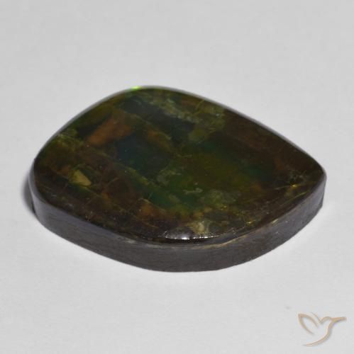 Ammolite Gemstone in 22.5 x 16.1 mm Size for Sale, Ammolite Stone in Multicolor Color
