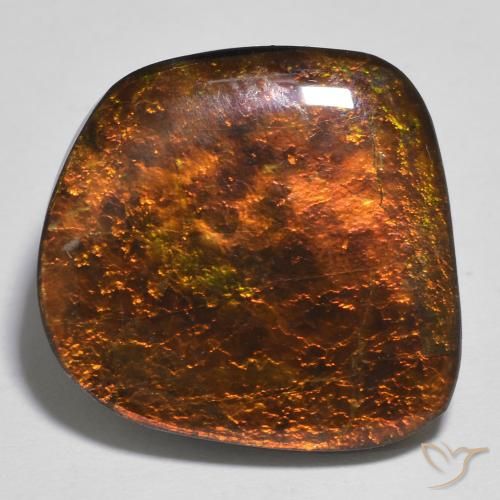 16.86 ct Multicolor Ammolite Stone, Natural Ammolite in Fancy Cabochon Shape for Sale