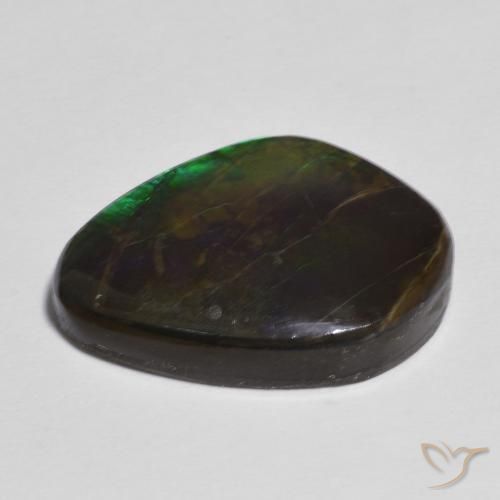 Ammolite Gemstone in 19.3 x 13.9 mm Size for Sale, Ammolite Stone in Multicolor Color