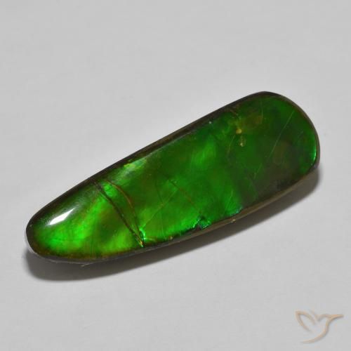 17.83 ct Multicolor Ammolite Stone, Natural Ammolite in Fancy Cabochon Shape for Sale