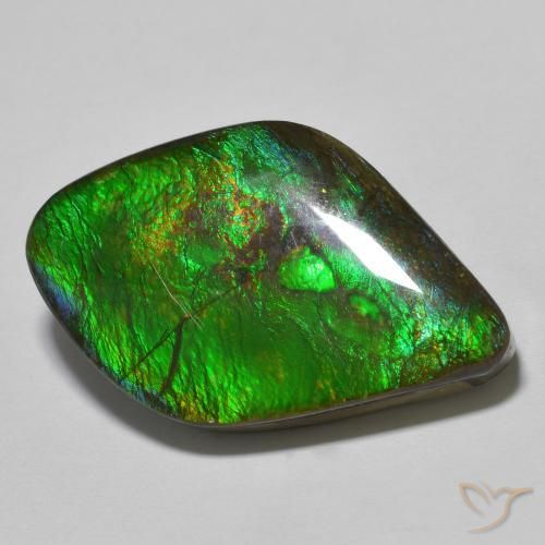 19.69 ct Fancy Ammolite, 28.4 x 18.1 mm From Canada, Photo A