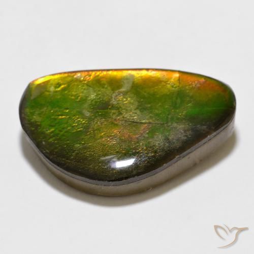 Ammolite Gemstone in 21.9 x 13.7 mm Size for Sale, Ammolite Stone in Multicolor Color