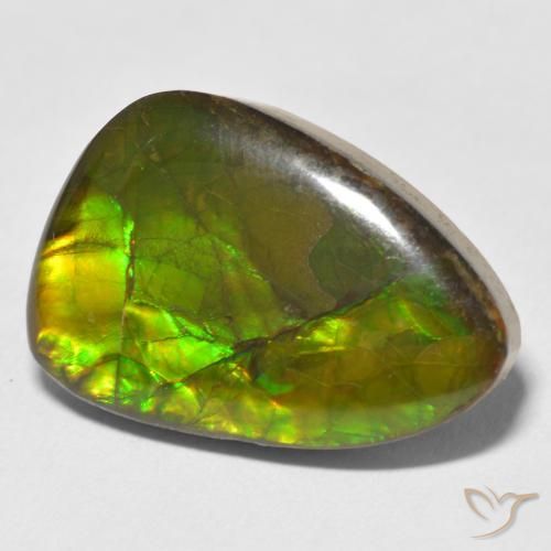 17.22 ct Multicolor Ammolite Stone, Natural Ammolite in Fancy Cabochon Shape for Sale