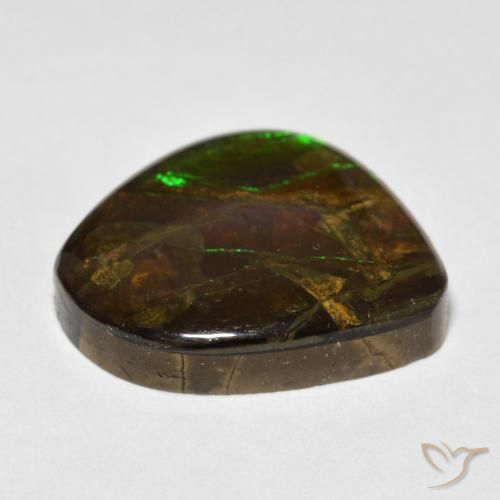 Ammolite Gemstone in 18.5 x 16.8 mm Size for Sale, Ammolite Stone in Multicolor Color