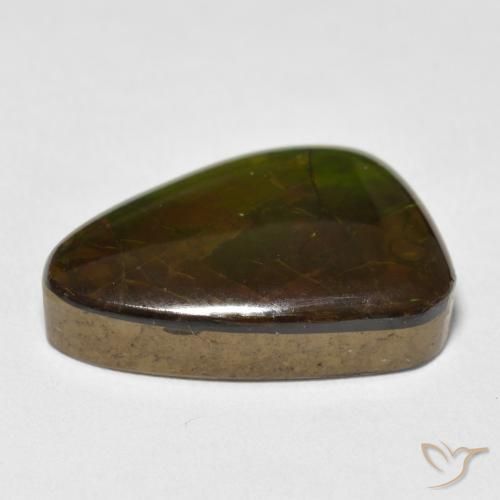 Ammolite Gemstone in 20.8 x 14.3 mm Size for Sale, Ammolite Stone in Multicolor Color