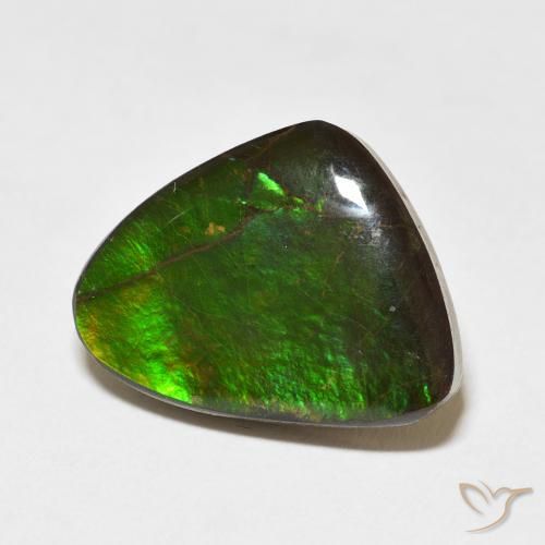 11.37 ct Multicolor Ammolite Stone, Natural Ammolite in Fancy Cabochon Shape for Sale